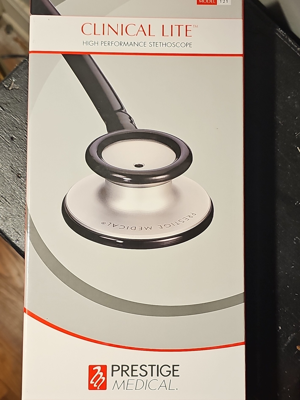 Prestige Medical Clinical Lite Stethoscope - Silver & Black